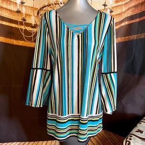 Dana Buchman Blouse Flare Sleeves